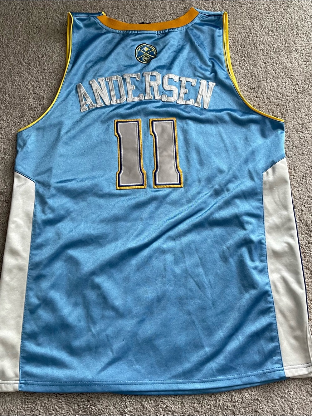 Vintage Adidas Chris Andersen Denver Nuggets Jersey 48 Birdman XL
